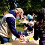 people doing an arts and crafts project