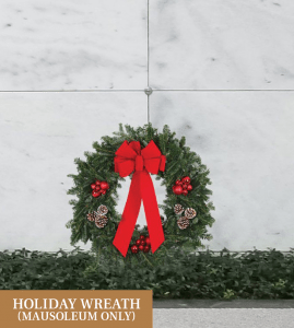 Holiday wreath mausoleum only