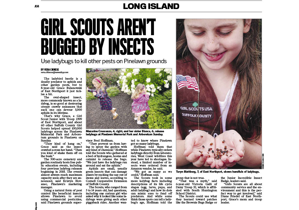 Newspaper article Girl Scouts Aren't Bugged By Insects