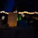 floating lantern with handwritten message on it