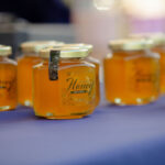 jars of honey labeled Pinelawn Memorial Park and Arboretum